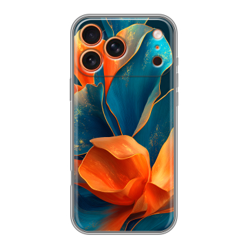 Силиконовый чехол на Iphone 17 Pro с принтом Цветы