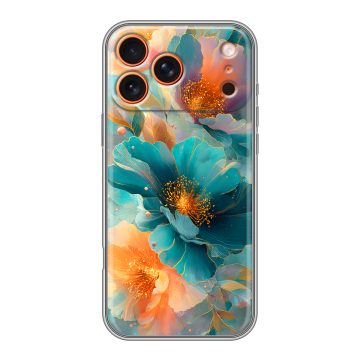 Силиконовый чехол на Iphone 17 Pro с принтом Цветы