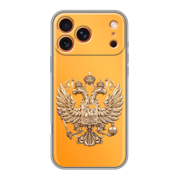 Силиконовый чехол на Iphone 17 Pro с принтом Герб Флаг России