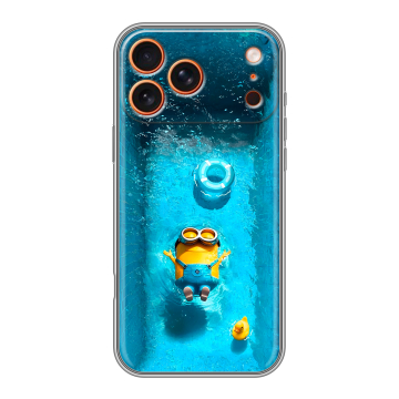 Силиконовый чехол на Iphone 17 Pro с принтом Миньоны Силиконовый чехол на Iphone 17 Pro с принтом Миньоны