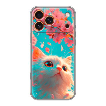 Силиконовый чехол на Iphone 17 Pro с принтом Красивый кот