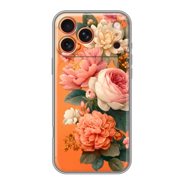 Силиконовый чехол на Iphone 17 Pro с принтом цветы
