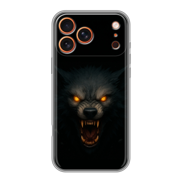 Силиконовый чехол на Iphone 17 Pro с принтом Волк