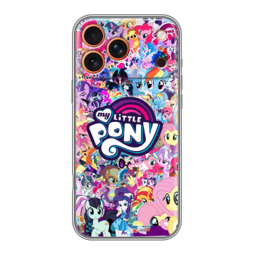 Силиконовый чехол на Iphone 17 Pro с принтом My little pony Дружба чудо Силиконовый чехол на Iphone 17 Pro с принтом My little pony Дружба чудо