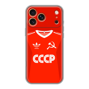 Силиконовый чехол на Iphone 17 Pro с принтом Флаг Герб СССР
