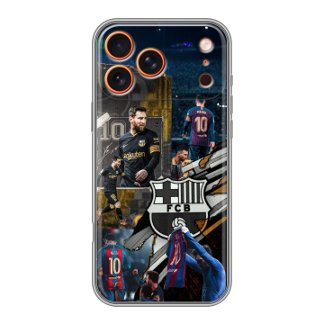 Силиконовый чехол на Iphone 17 Pro с принтом Messi Barcelona Силиконовый чехол на Iphone 17 Pro с принтом Messi Barcelona