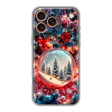 Силиконовый чехол на Iphone 17 Pro с принтом Новый год