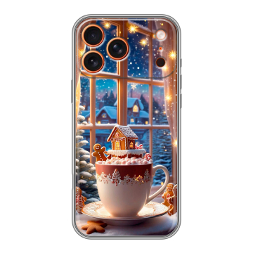 Силиконовый чехол на Iphone 17 Pro с принтом Новый год