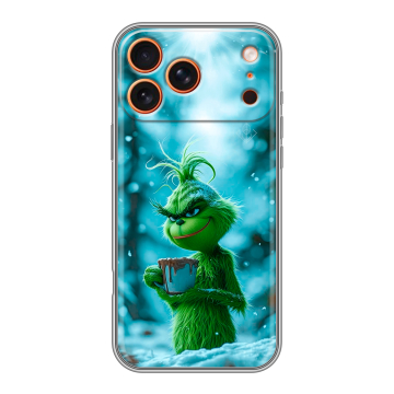 Силиконовый чехол на Iphone 17 Pro с принтом Новый год гринч