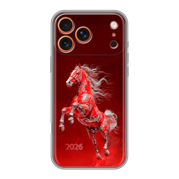 Силиконовый чехол на Iphone 17 Pro с принтом Новый год
