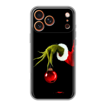 Силиконовый чехол на Iphone 17 Pro с принтом Новый год Гринч