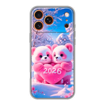 Силиконовый чехол на Iphone 17 Pro с принтом Новый год