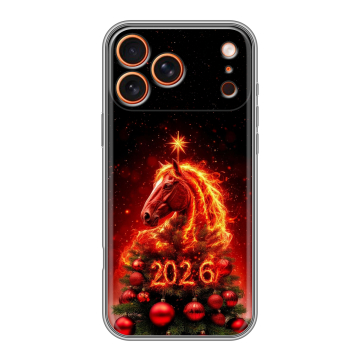 Силиконовый чехол на Iphone 17 Pro с принтом Новый год