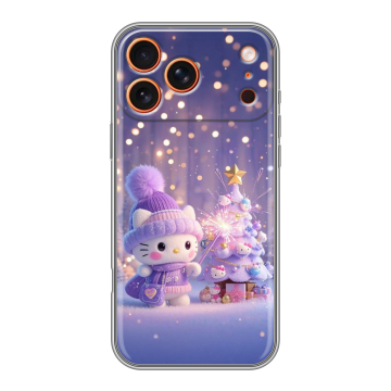 Силиконовый чехол на Iphone 17 Pro с принтом Новый год