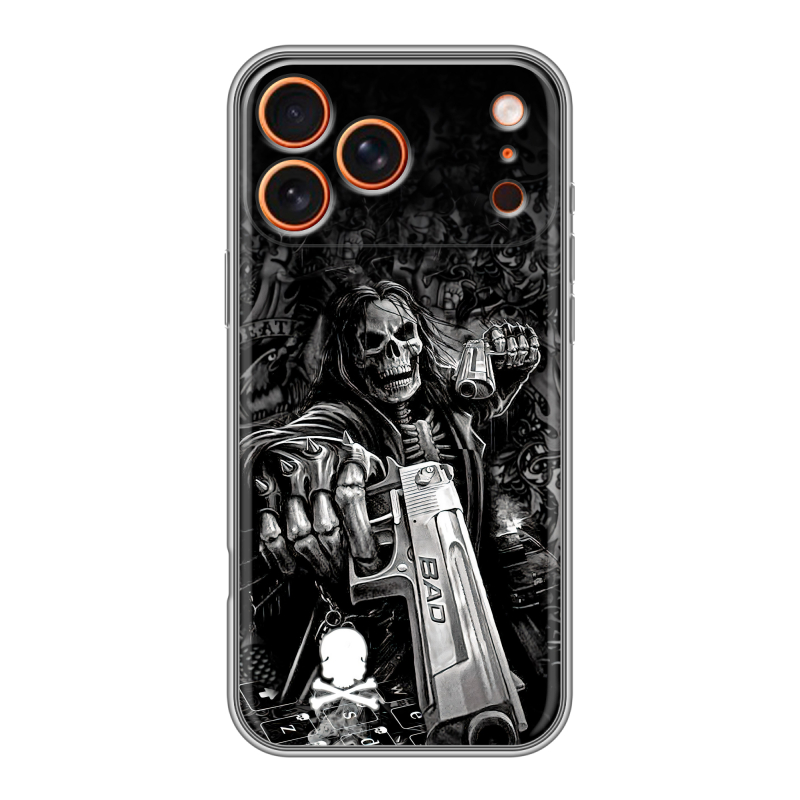 Силиконовый чехол на Iphone 17 Pro с принтом Скелет Силиконовый чехол на Iphone 17 Pro с принтом Скелет