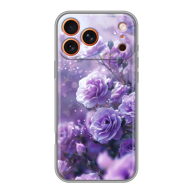 Силиконовый чехол на Iphone 17 Pro с принтом Розы цветы Силиконовый чехол на Iphone 17 Pro с принтом Розы цветы
