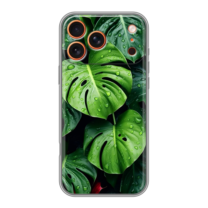 Силиконовый чехол на Iphone 17 Pro с принтом Листья Силиконовый чехол на Iphone 17 Pro с принтом Листья