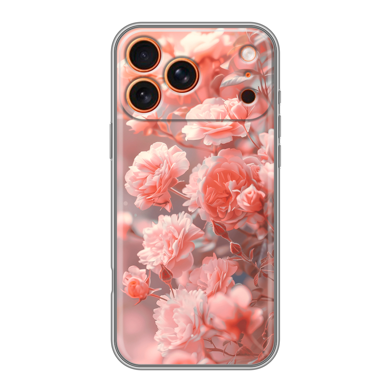Силиконовый чехол на Iphone 17 Pro с принтом Розы цветы Силиконовый чехол на Iphone 17 Pro с принтом Розы цветы