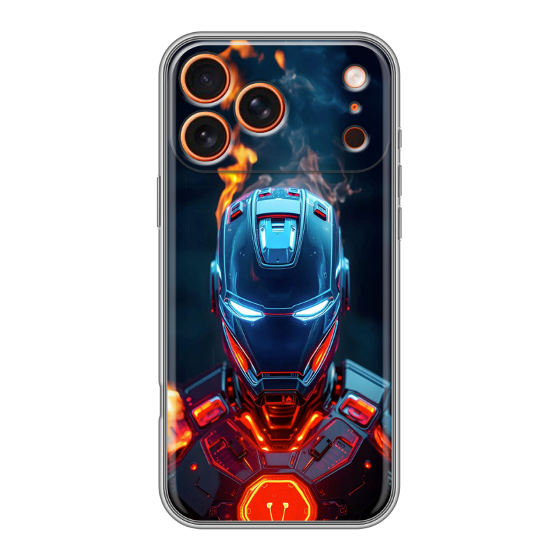 Силиконовый чехол на Iphone 17 Pro с принтом IronMan Железный человек Силиконовый чехол на Iphone 17 Pro с принтом IronMan Железный человек