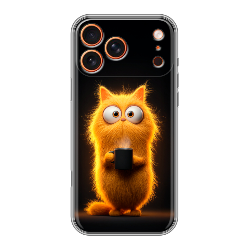 Силиконовый чехол на Iphone 17 Pro с принтом Смешной кот Силиконовый чехол на Iphone 17 Pro с принтом Смешной кот
