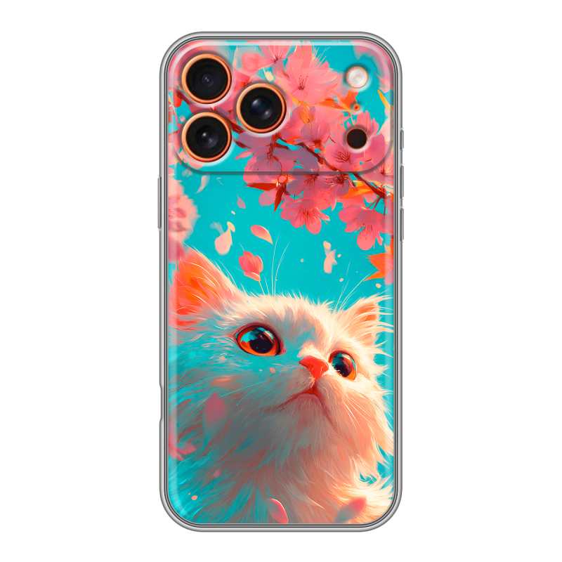 Силиконовый чехол на Iphone 17 Pro с принтом Красивый кот Силиконовый чехол на Iphone 17 Pro с принтом Красивый кот