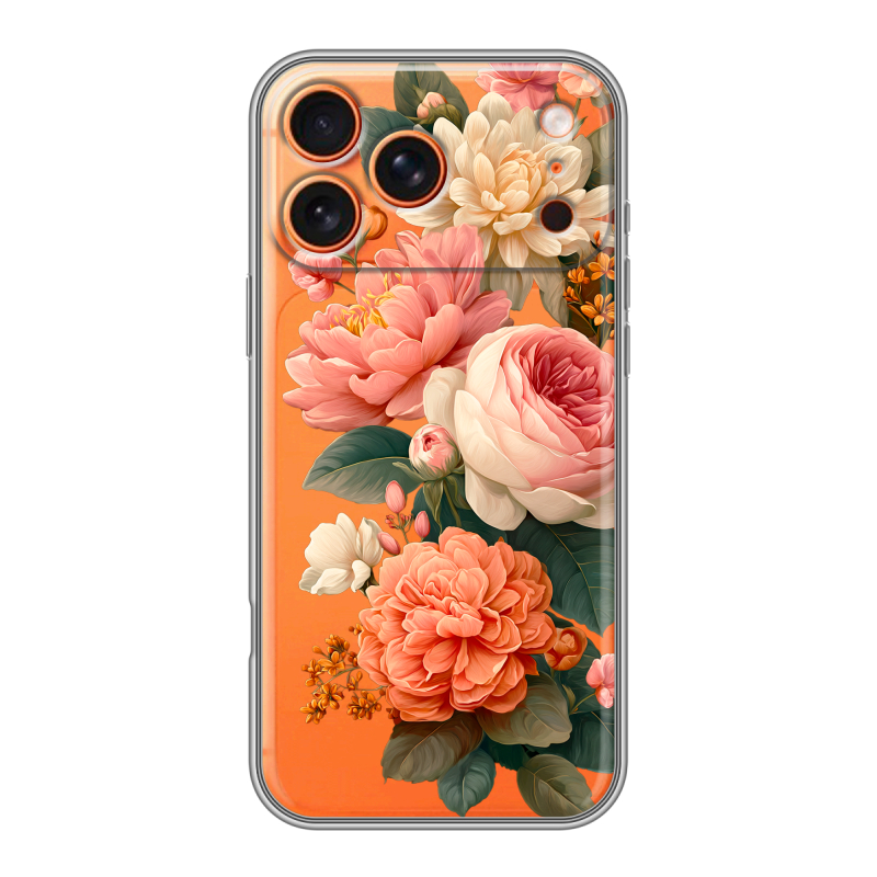 Силиконовый чехол на Iphone 17 Pro с принтом цветы Силиконовый чехол на Iphone 17 Pro с принтом цветы