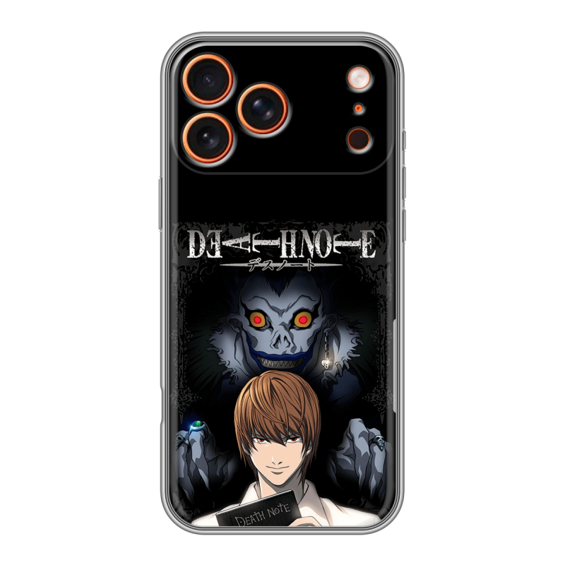 Силиконовый чехол на Iphone 17 Pro с принтом Death note Тетрадь смерти Силиконовый чехол на Iphone 17 Pro с принтом Death note Тетрадь смерти