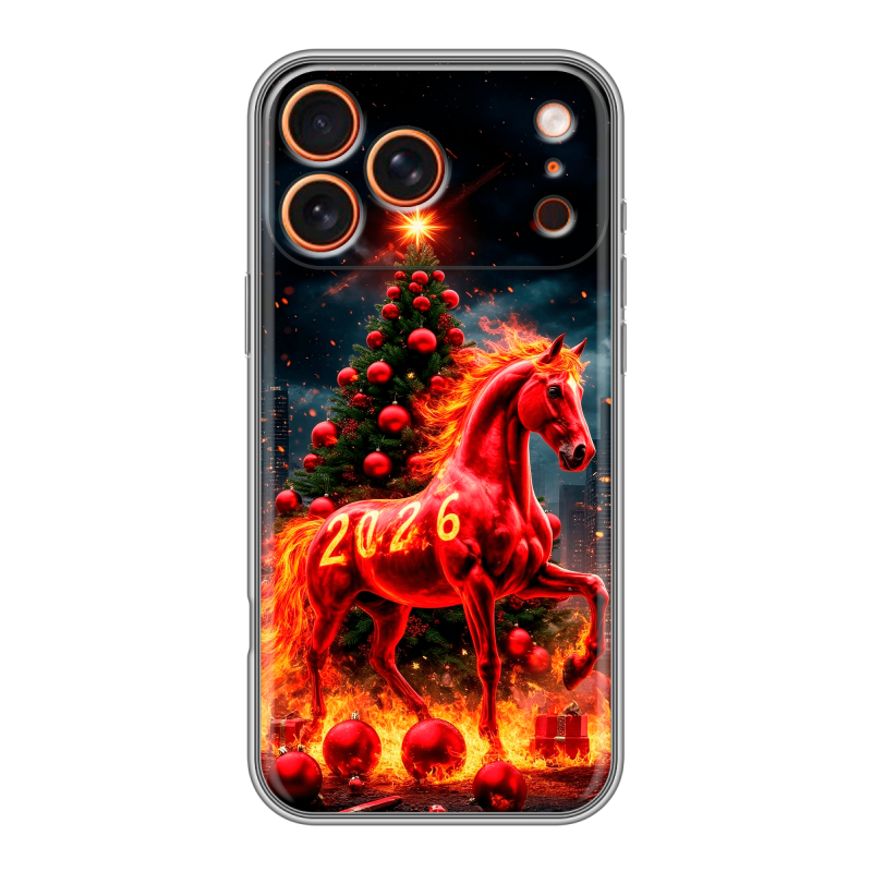 Силиконовый чехол на Iphone 17 Pro с принтом Новый год Силиконовый чехол на Iphone 17 Pro с принтом Новый год