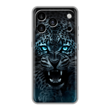 Силиконовый чехол на Iphone 17 Pro Max с принтом Темный леопард Силиконовый чехол на Iphone 17 Pro Max с принтом Темный леопард
