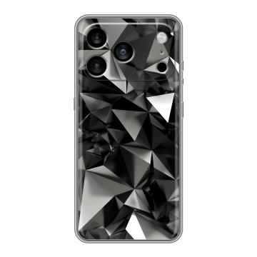 Силиконовый чехол на Iphone 17 Pro Max с принтом Черные кристаллы Силиконовый чехол на Iphone 17 Pro Max с принтом Черные кристаллы