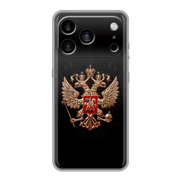 Силиконовый чехол на Iphone 17 Pro Max с принтом Герб России Силиконовый чехол на Iphone 17 Pro Max с принтом Герб России