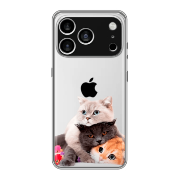 Силиконовый чехол на Iphone 17 Pro Max с принтом Кошки Силиконовый чехол на Iphone 17 Pro Max с принтом Кошки