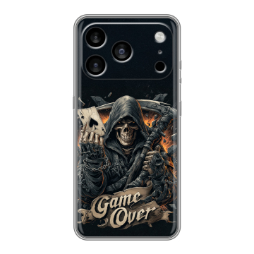 Силиконовый чехол на Iphone 17 Pro Max с принтом Скелет карты Силиконовый чехол на Iphone 17 Pro Max с принтом Скелет карты