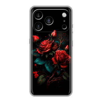 Силиконовый чехол на Iphone 17 Pro Max с принтом Розы красные Силиконовый чехол на Iphone 17 Pro Max с принтом Розы красные