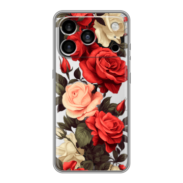 Силиконовый чехол на Iphone 17 Pro Max с принтом Розы Силиконовый чехол на Iphone 17 Pro Max с принтом Розы