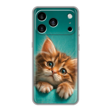 Силиконовый чехол на Iphone 17 Pro Max с принтом котенок Силиконовый чехол на Iphone 17 Pro Max с принтом котенок