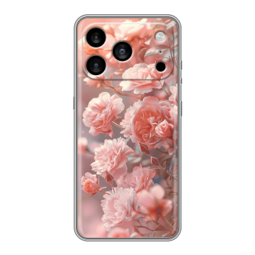 Силиконовый чехол на Iphone 17 Pro Max с принтом Розовые розы Силиконовый чехол на Iphone 17 Pro Max с принтом Розовые розы