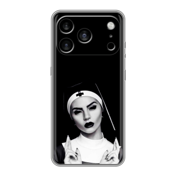Силиконовый чехол на Iphone 17 Pro Max с принтом монашка Силиконовый чехол на Iphone 17 Pro Max с принтом монашка
