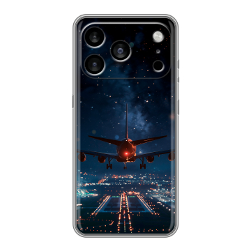 Силиконовый чехол на Iphone 17 Pro Max с принтом самолет Силиконовый чехол на Iphone 17 Pro Max с принтом самолет