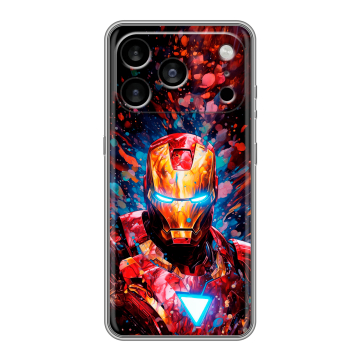 Силиконовый чехол на Iphone 17 Pro Max с принтом Железный человек Ironman Силиконовый чехол на Iphone 17 Pro Max с принтом Железный человек Ironman
