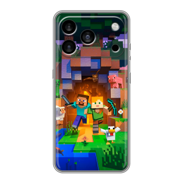 Силиконовый чехол на Iphone 17 Pro Max с принтом Майнкрафт Minecraft Силиконовый чехол на Iphone 17 Pro Max с принтом Майнкрафт Minecraft