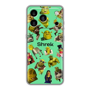 Силиконовый чехол на Iphone 17 Pro Max с принтом Шрек Shrek