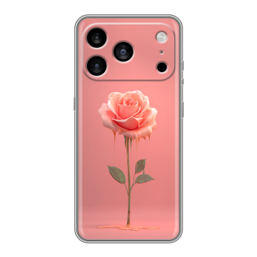Силиконовый чехол на Iphone 17 Pro Max с принтом Розовая роза