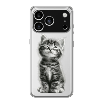 Силиконовый чехол на Iphone 17 Pro Max с принтом Котенок Силиконовый чехол на Iphone 17 Pro Max с принтом Котенок