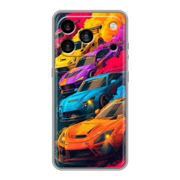 Силиконовый чехол на Iphone 17 Pro Max с принтом Тачки