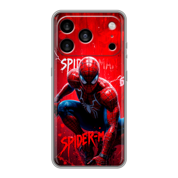 Силиконовый чехол на Iphone 17 Pro Max с принтом Spiderman Человек паук Силиконовый чехол на Iphone 17 Pro Max с принтом Spiderman Человек паук