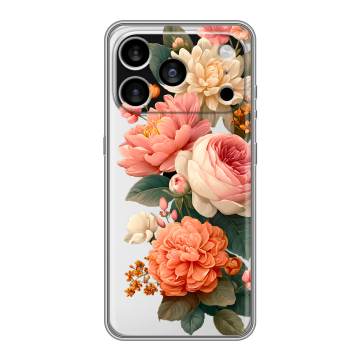 Силиконовый чехол на Iphone 17 Pro Max с принтом цветы