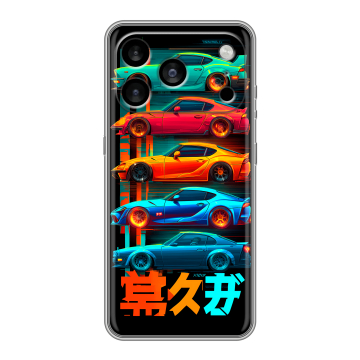 Силиконовый чехол на Iphone 17 Pro Max с принтом машины тачки