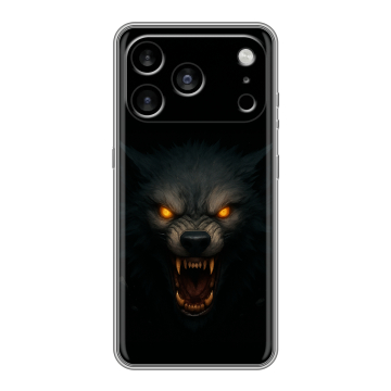 Силиконовый чехол на Iphone 17 Pro Max с принтом Волк