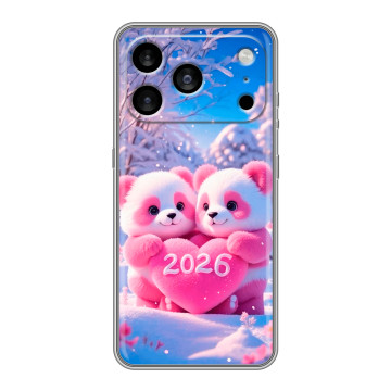 Силиконовый чехол на Iphone 17 Pro Max с принтом Новый год